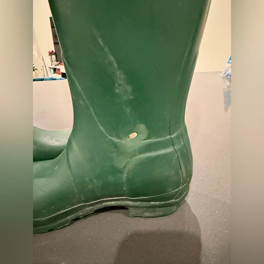 Hunter Original Tall Rainboot in‎ Green Size Womens 5 Mens 4